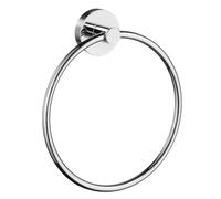 Smedbo Polished Chrome Towel Ring (W)17cm Wall Mounted with Concealed Screws Bathroom Towel Holder