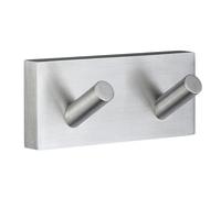 Smedbo "House Chromed Matt Double Towel Hook, Silver