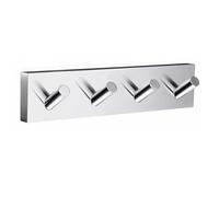 Smedbo "House" Chromed Quadruple Towel Hook, Polished Chrome, 17.8 x 4 x 4 cm, Silver
