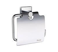 Smedbo "House" Chromed Toilet Roll Holder with Lid, Polished Chrome, Silver, 11.5 x 11.2 x 4.5 cm