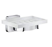 Smedbo Ice Holder with Soap Dish, Porcelain, Polished Chrome