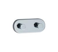 Smedbo "Loft" Double Towel Hook, Polished Chrome, 10 cm