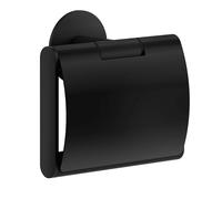 Smedbo Toilet Roll Holder With Lid Cover - Self Adhesive Wall Mount