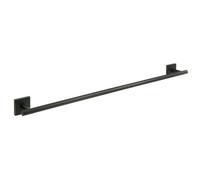 Smedbo Matt Black Single Towel Rail 64.8cm/25.5" Wall Mounted with Concealed Screws Bathroom Towel Holder