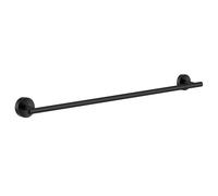 Smedbo Matt Black Single Towel Rail 64.8cm/25.5" Wall Mounted with Concealed Screws Bathroom Towel Holder
