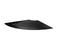 Smedbo Matt Black Stainless Steel Grout Line Shower Corner Shelf with Lines (200 x 200mm)