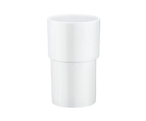 Smedbo O334 Spare Clear Glass Shelf 0334 Container for Toilet Brush, White, 9 x 14.5 x 25 cm