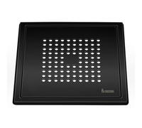 Smedbo Outline - Floor Grating, Black Stainless Steel, Pattern: Square