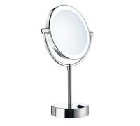 Smedbo Chrome Shaving Make Up Mirror Dual Light Led 5X Magnify