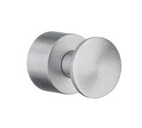 Smedbo Pair Of Brushed Chrome Towel Hooks (19mm) Wall Mounted Bathroom Storage Round Robe Hooks Clothes Hanger Coat Peg