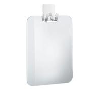 Smedbo Plastic Mirror with Self Adhesive Wall Mounted Hanging Hook Chromed Stainless Steel Bathroom Mirror for Shaving or Makeup