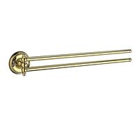 Smedbo Brass Polished "Villa" Swing Arm Towel Rail,Gold,44 x 3.8 x 7 cm