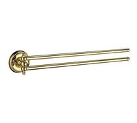 Smedbo Brass Polished "Villa" Swing Arm Towel Rail,Gold,44 x 3.8 x 7 cm