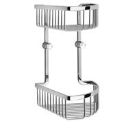 Smedbo UK SIDELINE Series Corner Shower Basket, Double in Silver Smedbo UK Silver