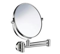Smedbo UK Polished Chrome Shaving/Make Up Mirror 7x Magnification Wall Mounted in Silver Smedbo UK Silver