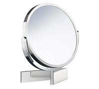 Smedbo Polished Chrome Double Sided Mirror - Wall Mounted Extendable Swing Arm Swivel 7X Magnification Bathroom Makeup Or Shaving