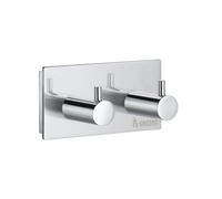 Smedbo "Pool" Double Towel Hook, Polished Chrome,8 x 3.9 x 4 cm, Silver