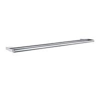 Smedbo Polished Chrome Double Towel Rail 60Cm/23.6" Wall Mounted With Concealed Screws Bathroom Towel Holder