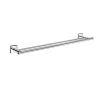 Smedbo Polished Chrome Double Towel Rail 64.8cm/25.5" Wall Mounted with Concealed Screws Bathroom Towel Holder