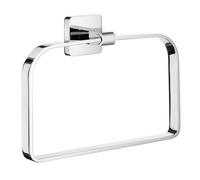 Smedbo Polished Chrome Rectangular Towel Ring (W) 20Cm Wall Mounted With Concealed Screws Bathroom Towel Holder