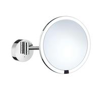 Smedbo Polished Chrome Sensor Activated LED Mirror - Wall Mounted Extendable Swing Arm 7x Magnification Bathroom Makeup or Shaving