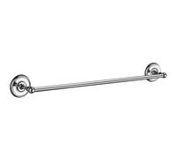 Smedbo Polished Chrome Single Towel Rail 63.5cm/25" Wall Mounted with Concealed Screws Bathroom Towel Holder