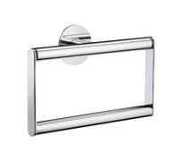 Smedbo Polished Chrome Stainless Steel Rectangular Towel Ring (W)20Cm Self Adhesive Wall Mounted Bathroom Towel Holder