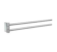Smedbo Polished Chrome Swing Arm Double Towel Rail 40Cm/15.7" Wall Mounted With Concealed Screws Bathroom Towel Holder