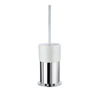 Smedbo Polished Chrome Toilet Brush and Porcelain Holder
