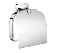 Smedbo Polished Chrome Toilet Roll Holder with Lid