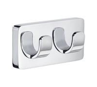 Smedbo "Ice" Double Towel Hook, Polished Chrome