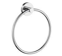 Smedbo "Home" Towel Ring, Polished Chrome, 17 x 17 x 3.6 cm, Silver