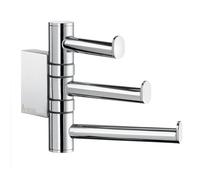 Smedbo Polished Chrome Swivel Swing Arm Triple Towel Hooks
