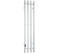 Smedbo Polished Stainless Steel Electric Heated Quadruple Vertical Towel Warmer (W)300mm x (H)1500mm Wall Mounted Bathroom Hanger