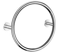 Smedbo Polished Stainless Steel Electric Heated Towel Ring Warmer (500mm Diameter) Wall Mounted Round Bathroom Clothes Hanger