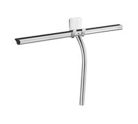 Smedbo Polished Stainless Steel Glass Shower Squeegee with Extra Wide Blade and Self Adhesive Hanging Hook