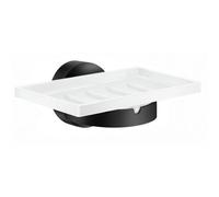 Smedbo UK Porcelain Soap Dish with Black Brass Holder Wall Mount Smedbo UK Black