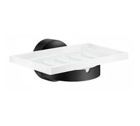 Smedbo UK Porcelain Soap Dish with Black Brass Holder Wall Mount Smedbo UK Black