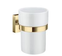 Smedbo Porcelain Tumbler With Non Rust Brass Wall Mount Holder