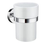 Smedbo Porcelain Tumbler With Non Rust Brass Wall Mount Holder
