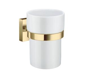 Smedbo Porcelain Tumbler With Non Rust Brass Wall Mount Holder
