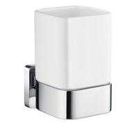 Smedbo Porcelain Tumbler With Polished Chrome Wall Mount Holder