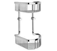 Smedbo UK SIDELINE Series Corner Shower Basket, Double in Silver Smedbo UK Silver