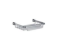 Smedbo Sideline Soap Basket, Brass, Silver, 12.6 x 9.5 x 2.2 cm