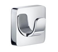 Smedbo Single Polished Chrome Towel Hook (45mm) Wall Mounted Bathroom Storage Square Robe Hooks Clothes Hanger Coat Peg