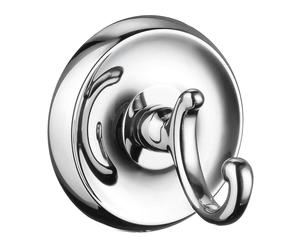 Smedbo Single Polished Chrome Towel Hook (70mm) Wall Mounted Bathroom Storage Square Robe Hooks Clothes Hanger Coat Peg