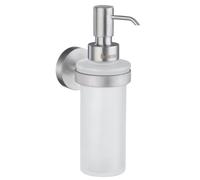 Smedbo Soap Dispenser, Solid Brass Core/Copper, Brushed Chrome, 6.2 x 9.5 x 23.5 cm