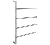 Smedbo Stainless Steel Wall Mounted Four Swivel Arm Rail Towel Bar