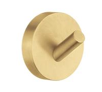 Smedbo UK Brushed Brass Towel Hook Wall Mounted Bathroom Storage Organiser in Gold Smedbo UK Gold