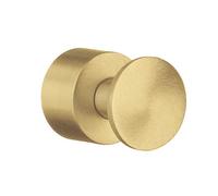 Smedbo Pair of Brushed Brass Towel Hooks (19mm) Wall Mounted Bathroom Storage Round Robe Hooks Clothes Hanger Coat Peg